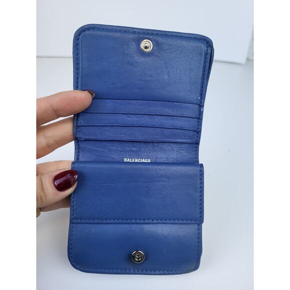 Balenciaga Wallet Blue Leather Small - Picture 4 of 7